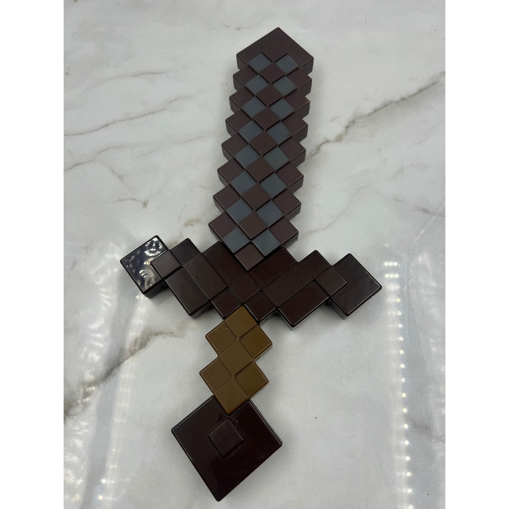 Minecraft Netherite Sword Mattel 2021 Pixelated Toy Roleplay Accessory HDV53